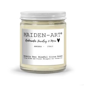 Serenity Sea: Mindful Citrus Breeze - Candle for Mindfulness & Meditation