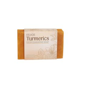 EELHOE Turmeric Cleansing Soap Moisturizing Skin Women's Body Gentle Cleansing Odor Moisturizing Brightening Cleansing Soap (Option: 1PCs)