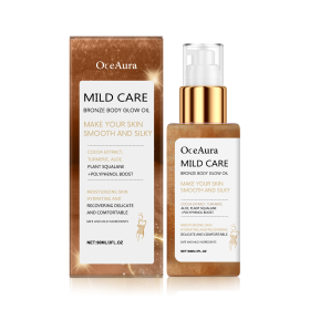 OceAura Antique Bronze Body Shimmer Oil, Shimmering Antique Bronze Liquid, Rose Gold Highlighter Oil, Waterproof Moisturizing Massage. (Option: 1PCs)