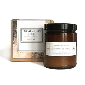 Eucalyptus + Ice Soy Wax Candle (size: 8oz)